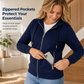🧶 Women's Premium Full Zip Hooded with Zipper Pockets