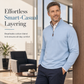 ✨ Men's Quarter Zip Stand Collar Pullover Cotton Blend Long Sleeve Sweatshirt