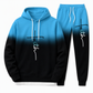 🎨 Men's 3D Digital Print Long Sleeve Hooded Sweatshirt and Pants Set Loose Fit Tracksuit for Spring and Autumn