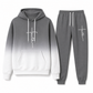 🎨 Men's 3D Digital Print Long Sleeve Hooded Sweatshirt and Pants Set Loose Fit Tracksuit for Spring and Autumn