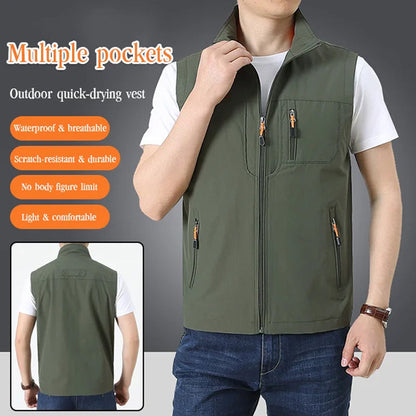 🌦️ Men's Outdoor Multi-pocket Quick-Drying Vest
