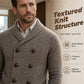 🧶 Men's Double Breasted Shawl Collar Knit Cardigan