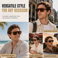 ☀️🕶️ Vintage Retro Square Frame Sunglasses