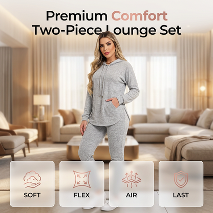 👚✨Women's Solid Color 2-Piece Casual Tracksuit Set