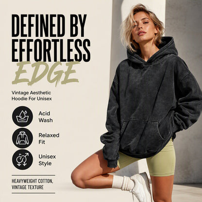 Womens Acid Wash Hoodie Oversized Long Sleeve Fall Fashion Sweatshirts