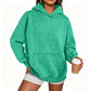 Womens Acid Wash Hoodie Oversized Long Sleeve Fall Fashion Sweatshirts