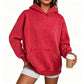 Womens Acid Wash Hoodie Oversized Long Sleeve Fall Fashion Sweatshirts