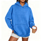 Womens Acid Wash Hoodie Oversized Long Sleeve Fall Fashion Sweatshirts