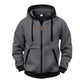 🔥 Everyday Warmth | Men’s Plush-Lined Full-Zip Hoodie with Drawstring Hood