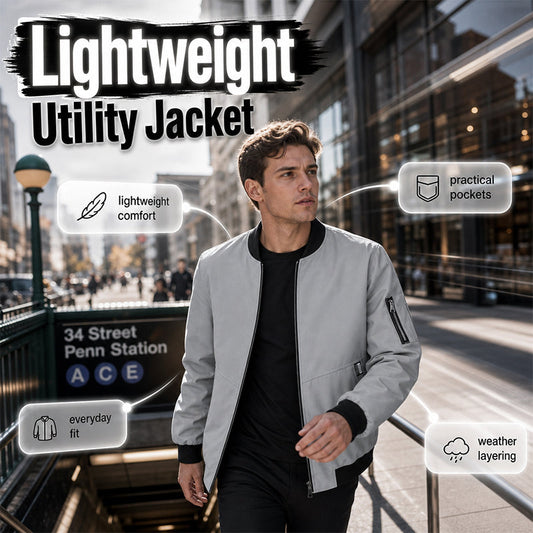🧥 ✨Men's Casual Lightweight Bomber Jacket
