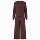 🧶 Women's Casual 2 Piece Knitted Cardigan Sweater and Wide Leg Pants Set
