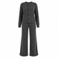 🧶 Women's Casual 2 Piece Knitted Cardigan Sweater and Wide Leg Pants Set