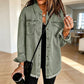 ✨Women's Frayed Hem Washed Denim Jacket