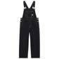 Men's Heavyweight Cotton Denim Overalls Relaxed Fit Straight Leg Dungarees with Multi Pocket Utility
