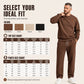 Men's Jacquard Letter Sweatshirt & Drawstring Pants Set