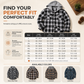 ✨ Men's Plaid Zip Up Hoodie Loose Fit American Style Brushed Hooded Sweatshirt