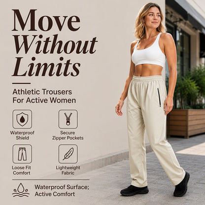 Women's Outdoor Waterproof Pants with Zipper Pockets