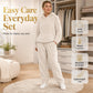 Women's Plush Hooded Sweatshirt & Pants Lounge Set