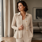 ✨ Elegant Gathered Peplum Blazer For Women - Feminine Silhouette, Peplum Cut, Elegant