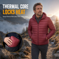 Men's Lightweight Hooded Padded Cotton Casual Short Winter Coat Plus Size