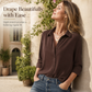 Women Elegant Casual Long Sleeve Button Up Blouse