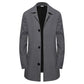✨Men's Minimalist Single-Breasted Mid-Length Coat – Clean Lines, Modern Fit, Everyday Elegance