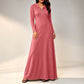 Women's Ribbed Knit Hooded Maxi Dress
