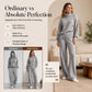 Women's Knit Turtleneck Sweater & Wide-Leg Pants Set