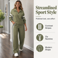 Women's Casual Sweatshirt and Wide-Leg Pants Set