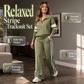 Women's Casual Sweatshirt and Wide-Leg Pants Set