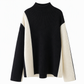 Women's Autumn Winter Color Block Knit 2-Piece Set Thickened Pullover Sweater and Skirt