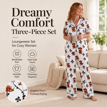 ✨Women's 3-Piece Pajama Set