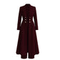🍂 Polished Layered Look, Easy Coordinated Comfort | Women's Elegant Autumn 2 Piece Outfit Set with Retro Long Sleeve Coat and Simple Trousers