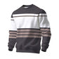 ✨Men's Casual Crewneck Striped Sweatshirt – Classic Stripes, Relaxed Fit, Everyday Comfort