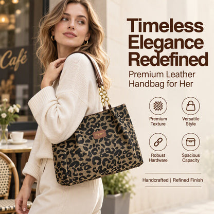 ⏳LIMITED TIME 50% OFF 🐆 Retro Leopard Print Women’s Tote Bag, Spacious & Stylish Daily Carry ✨