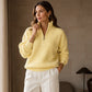 Women's Stand Collar Half-Zip Knit Sweater