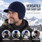 🧢 Cozy Ear Coverage, Structured Brim Detail | Men's Winter Knit Beanie Hat with Brim & Ear Flaps