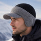 🧢 Cozy Ear Coverage, Structured Brim Detail | Men's Winter Knit Beanie Hat with Brim & Ear Flaps