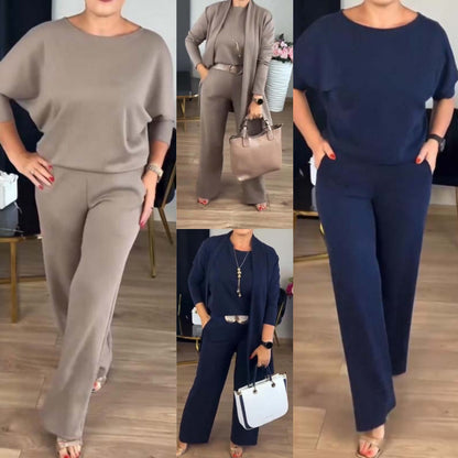 🔥Last day offer: 50% off-Elegant Longline Cardigan & Top & Pants 3-Pieces Set